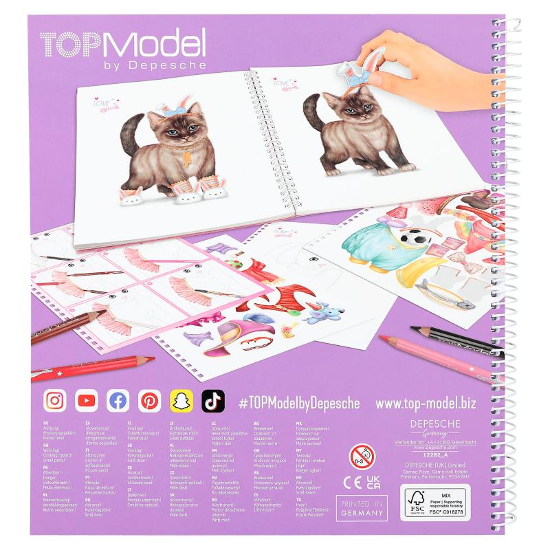 TOPModel Create Your Kitty Colouring Book