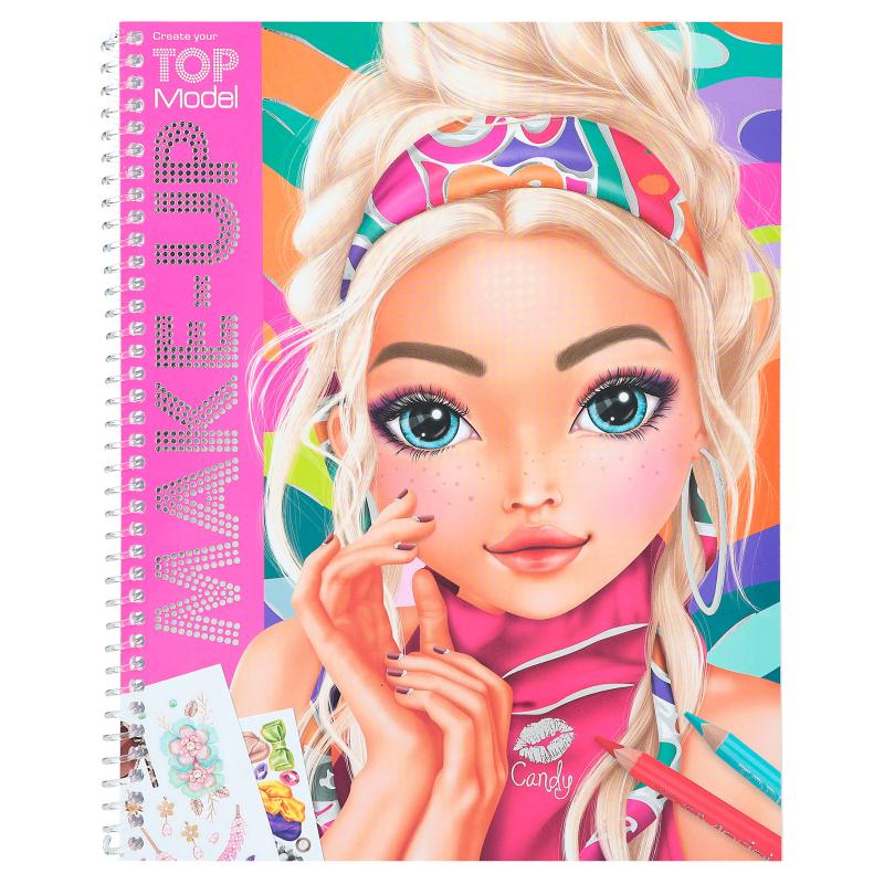 TOPModel Make-Up Colouring Book