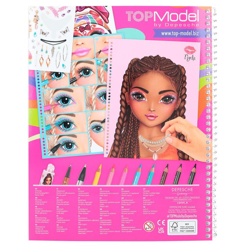 TOPModel Make-Up Colouring Book