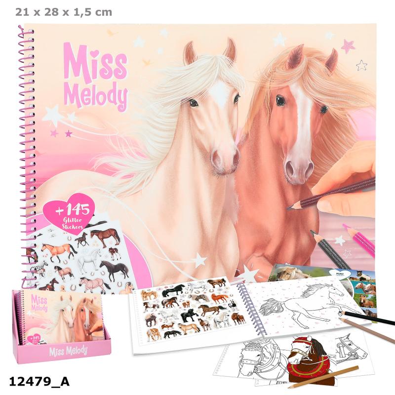 Miss Melody Horse Colouring Book