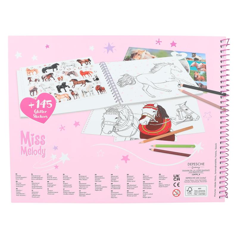 Miss Melody Horse Colouring Book