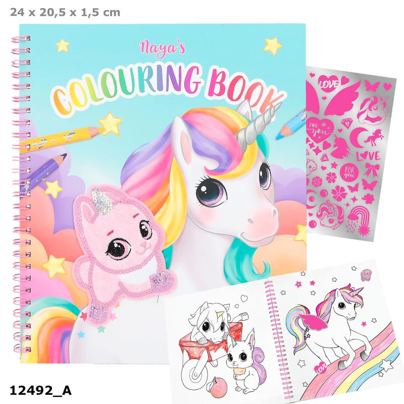 Ylvi Colouring Book With Unicorn And Sequins