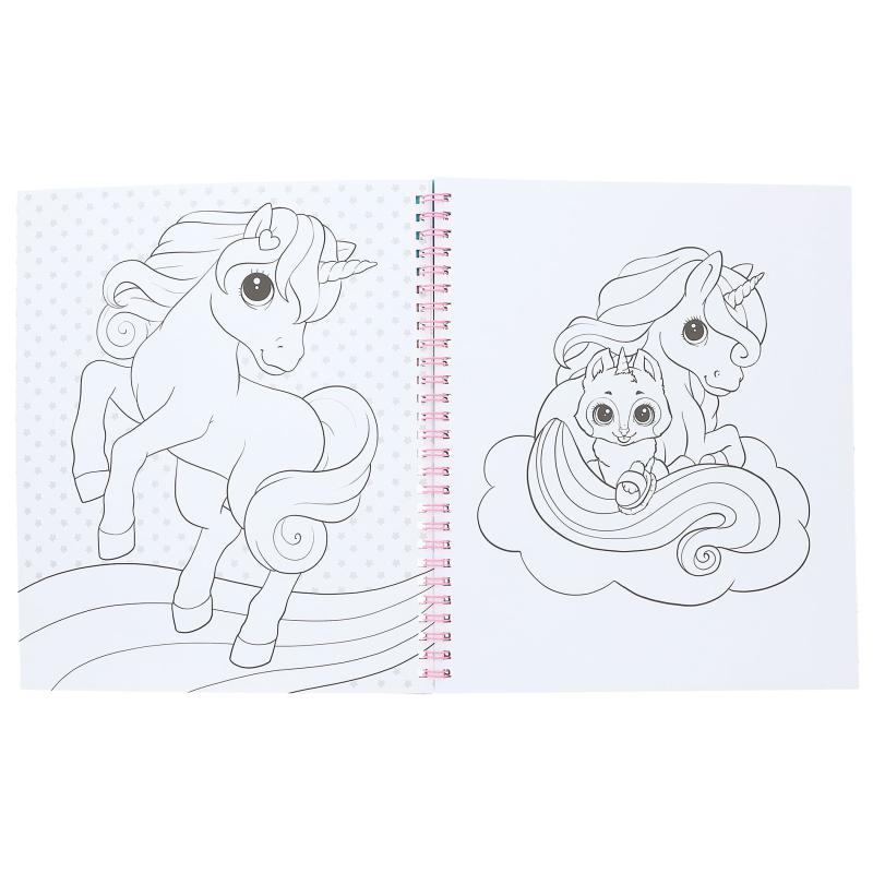 Ylvi Colouring Book With Unicorn And Sequins