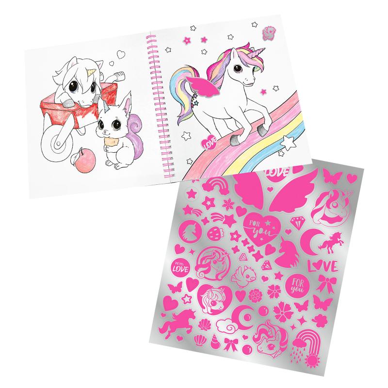 Ylvi Colouring Book With Unicorn And Sequins