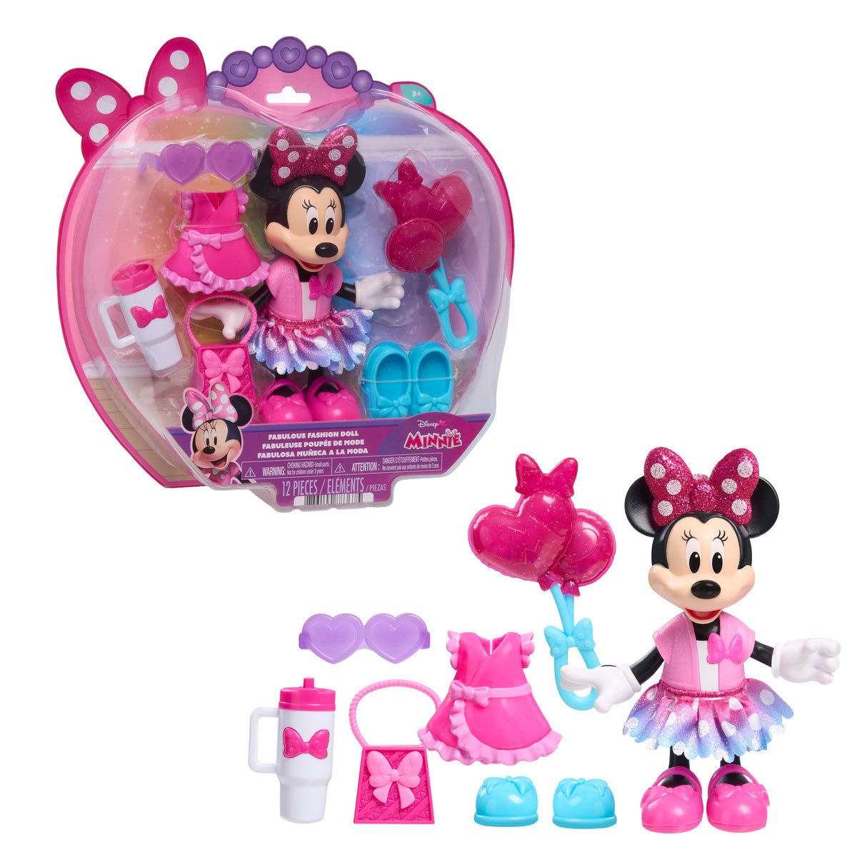 Disney Junior Minnie Mouse Fabulous Fashion Doll with outfits and accessories – view 2