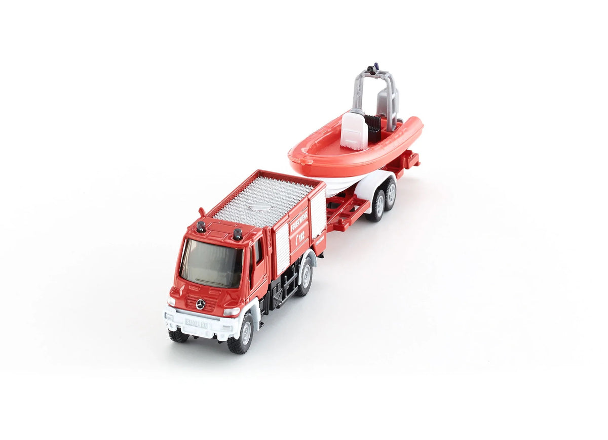 Siku 1:87 Unimog Fire Engine with Boat