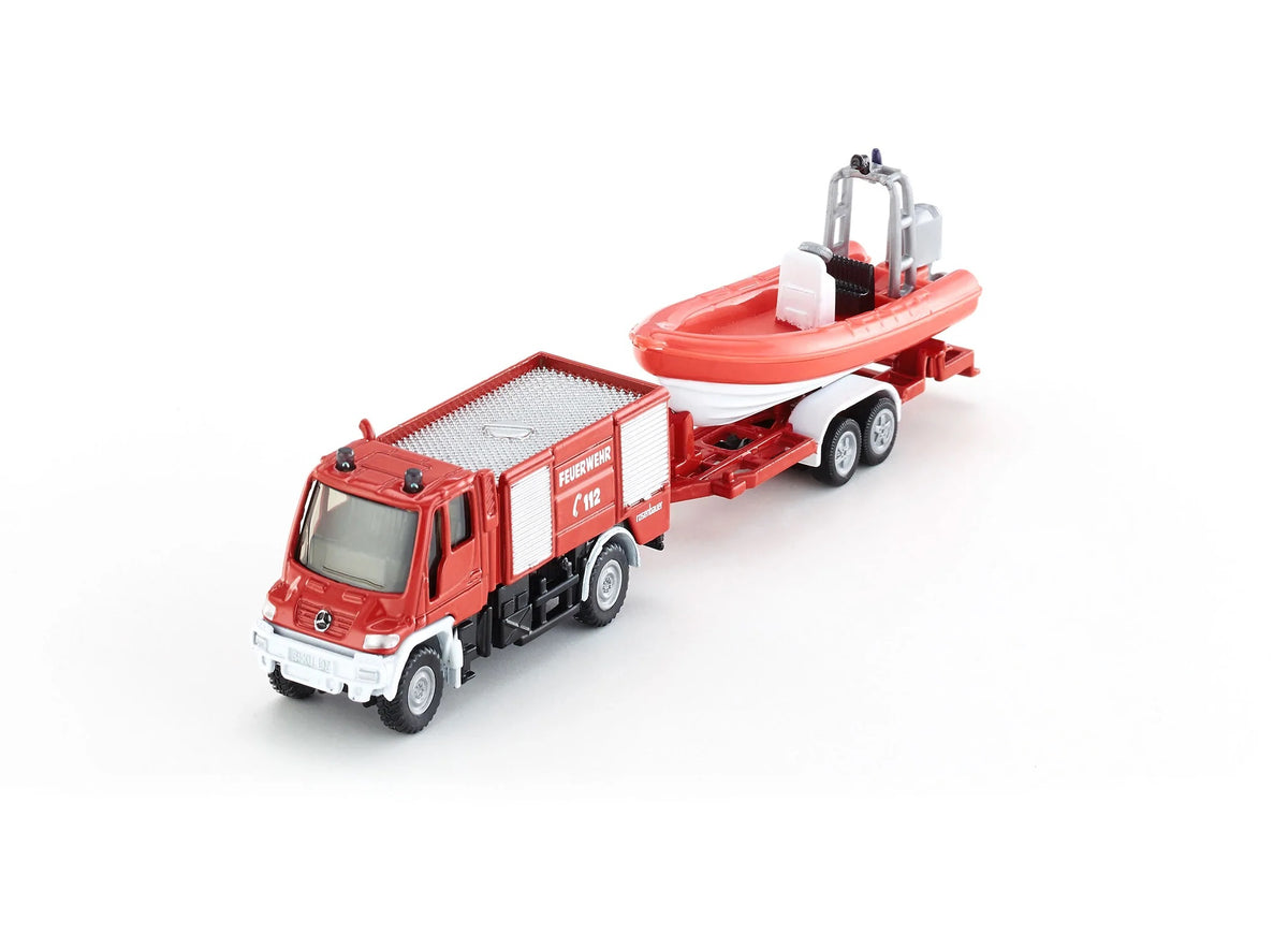 Siku 1:87 Unimog Fire Engine with Boat