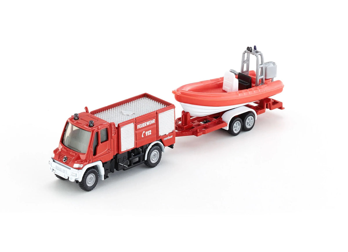 Siku 1:87 Unimog Fire Engine with Boat