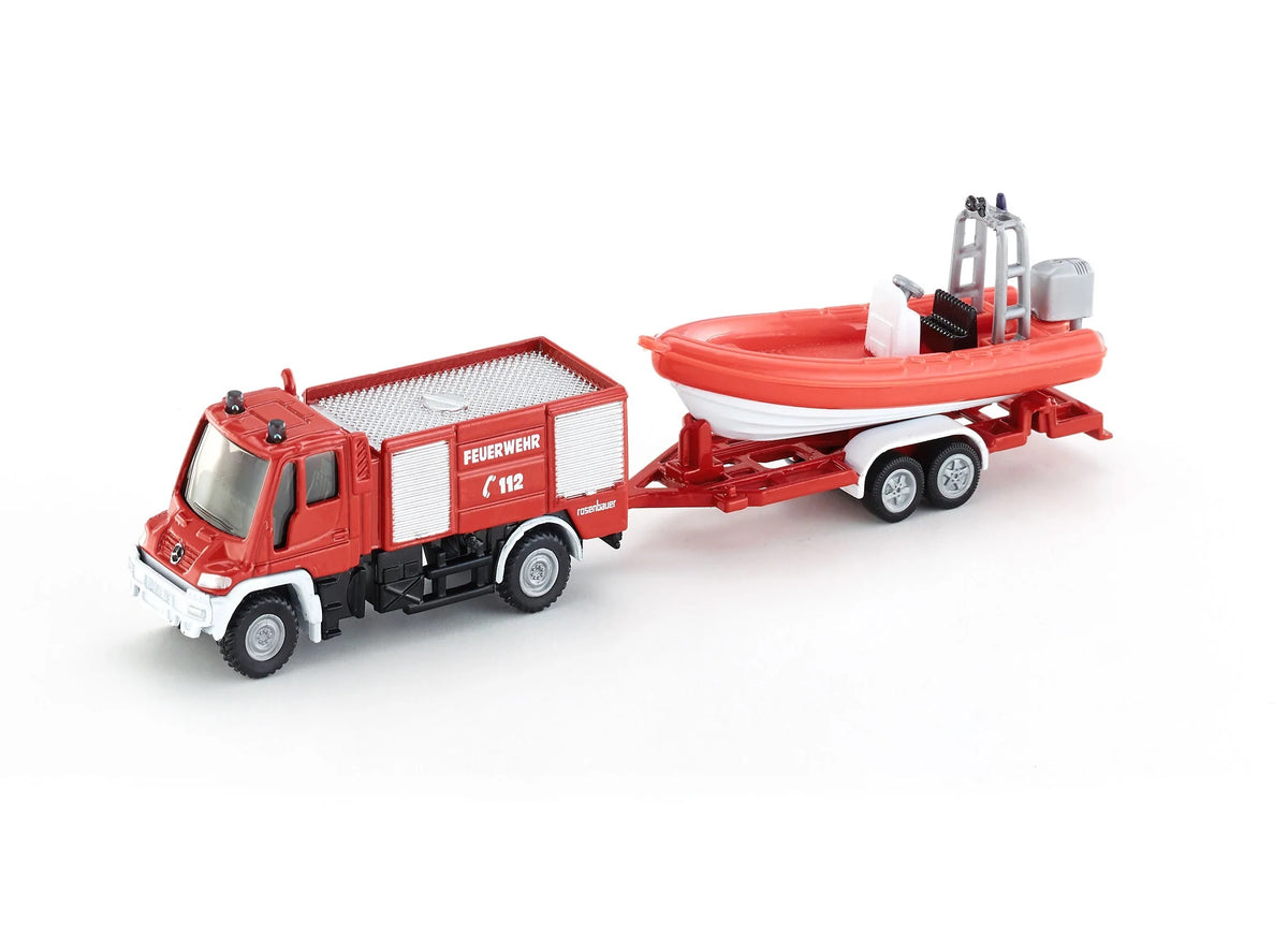 Siku 1:87 Unimog Fire Engine with Boat