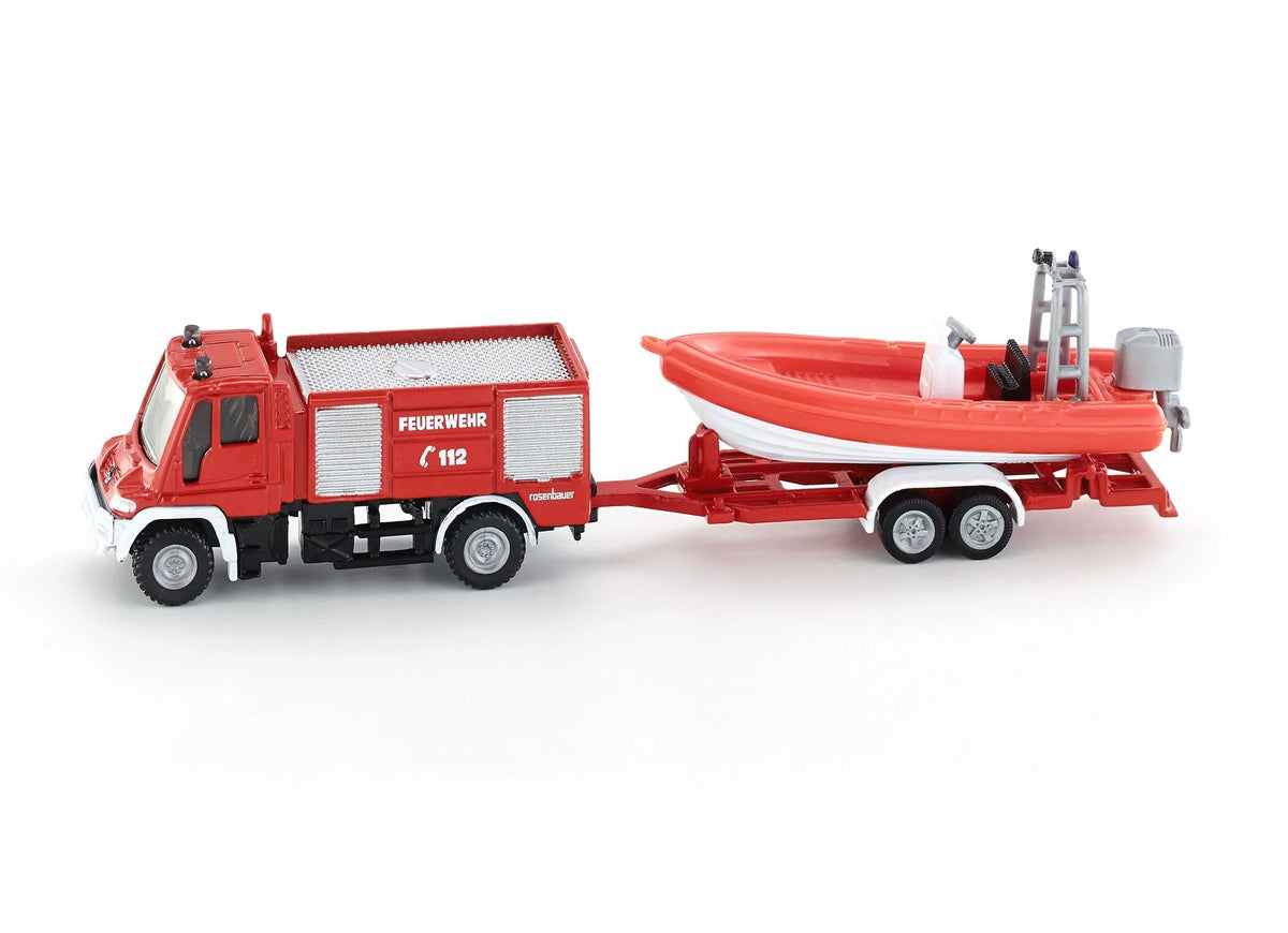 Siku 1:87 Unimog Fire Engine with Boat