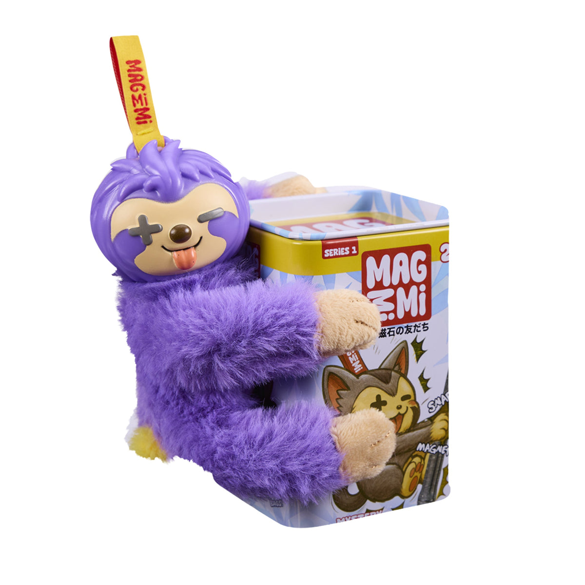 MagMiMi Mystery Magnetic Plush Keychain in Tin in its packaging