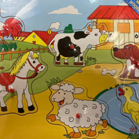 Wooden Farm Puzzle With Peg