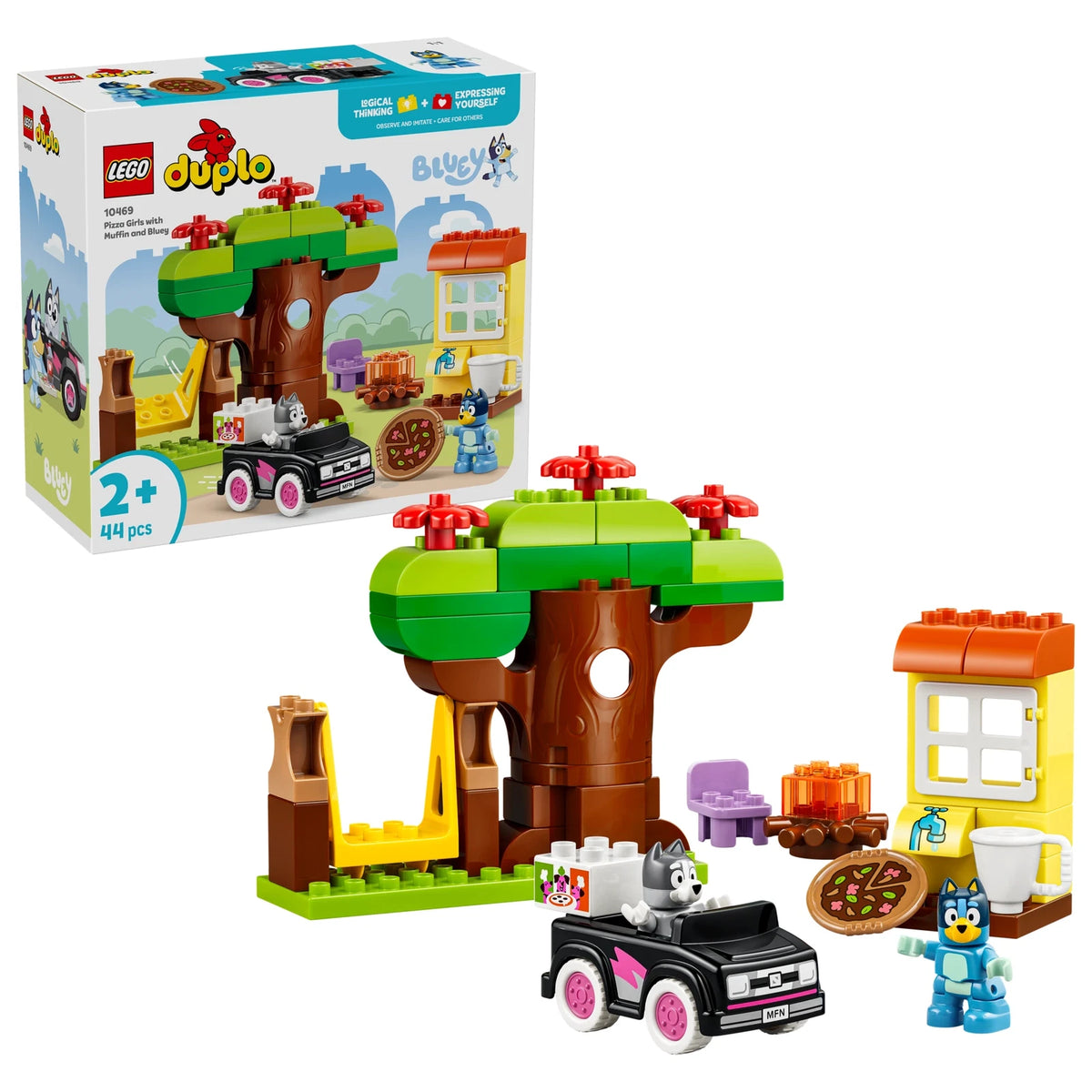 LEGO DUPLO 10469 Bluey Pizza Girls with Muffin and Bluey – box