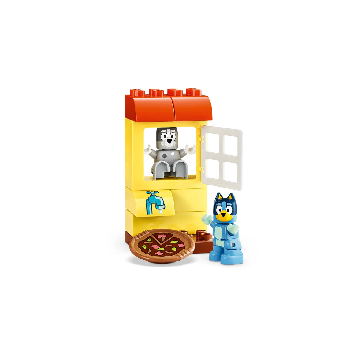 LEGO DUPLO 10469 Bluey Pizza Girls with Muffin and Bluey – play view