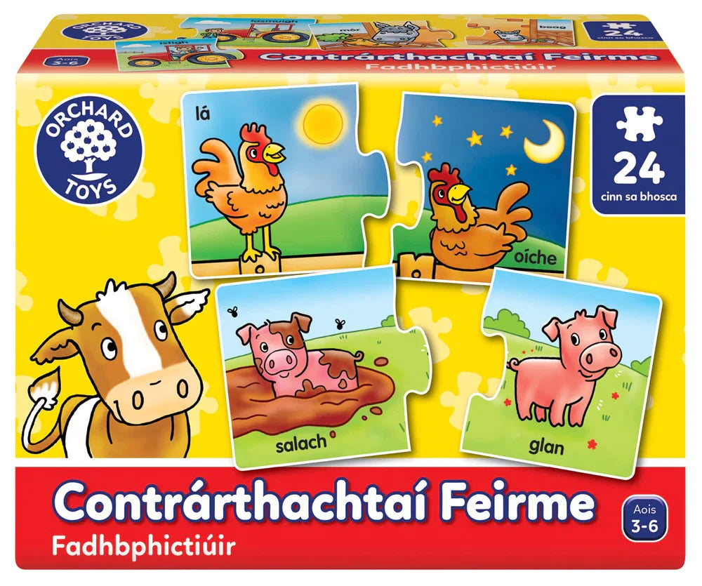 Orchard Toys Farm Opposites (Irish Language Version)