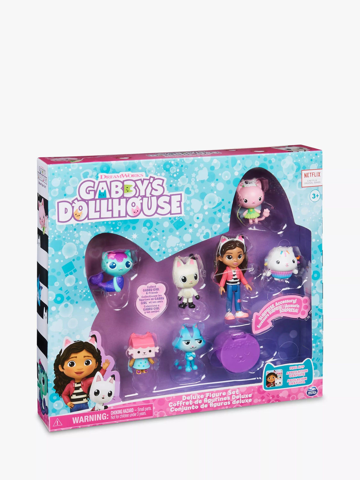 Gabby's Dollhouse Deluxe Figure Set with 7 Figures – packaging view