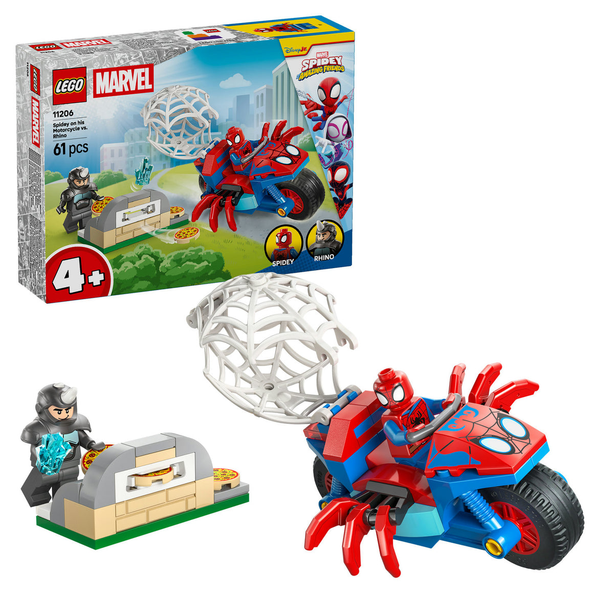 spiderman vs rhino lego set and packaging 