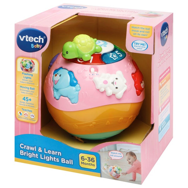 VTech Crawl and Learn Bright Lights Ball Pink