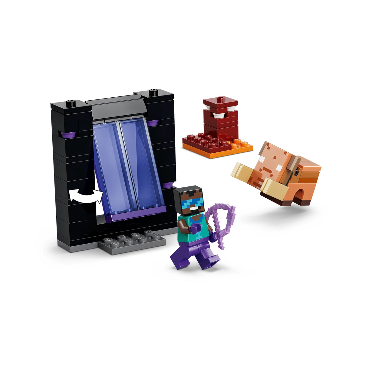 LEGO Minecraft 21584 Nether & End Portal Journey – play view