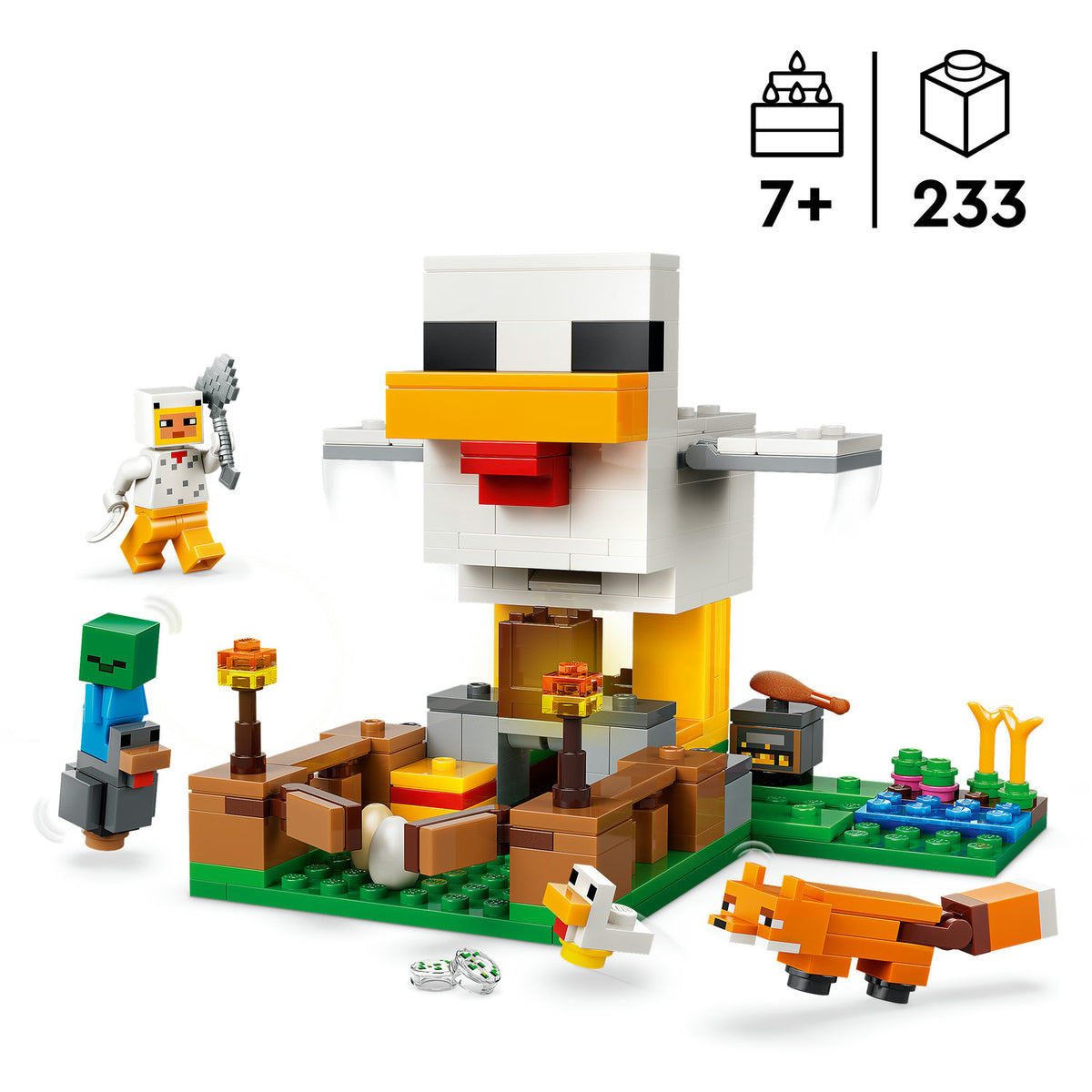 lego minecraft chicken farm 