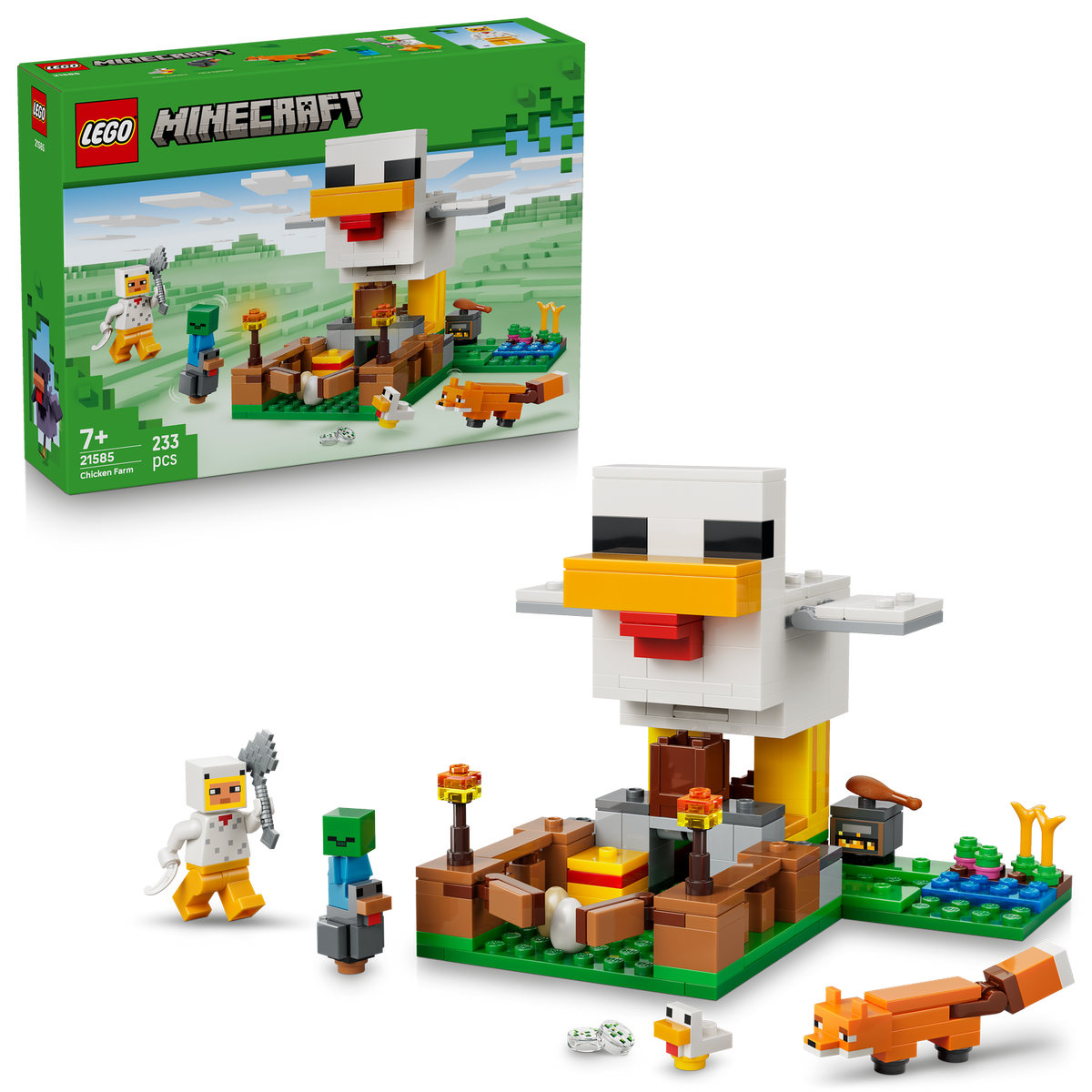 lego minecraft chicken farm  with box 