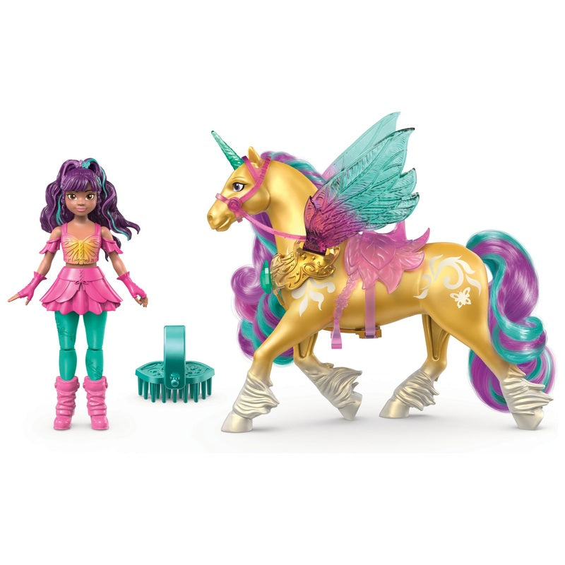 Unicorn Academy Wing Magic Ava & Leaf Doll and Unicorn Set – box and contents