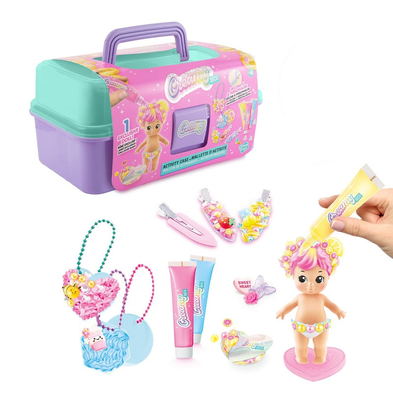 Creamy Deco Baby Activity Case with deco cream, charms and decorated accessories