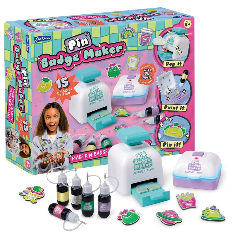 John Adams Pin Badge Maker with UV Light Station – product view