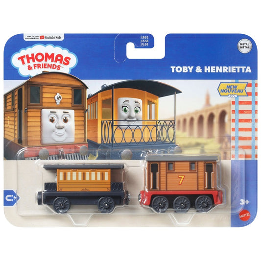 Thomas & Friends Toby & Henrietta Diecast Push-Along Train – Toby and Henrietta