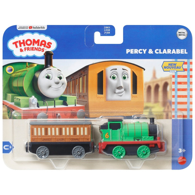 Thomas & Friends Percy & Clarabel Diecast Push-Along Train – Percy and Clarabel