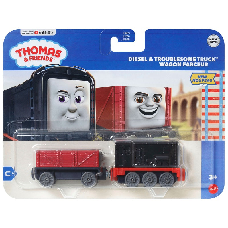 Thomas & Friends Diesel & Troublesome Truck Diecast Push-Along Train – Diesel and Troublesome Truck