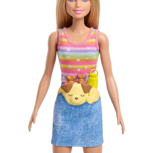 Barbie Pets Skate and Run Pup Blonde Doll with Puppy, Skates, and Accessories