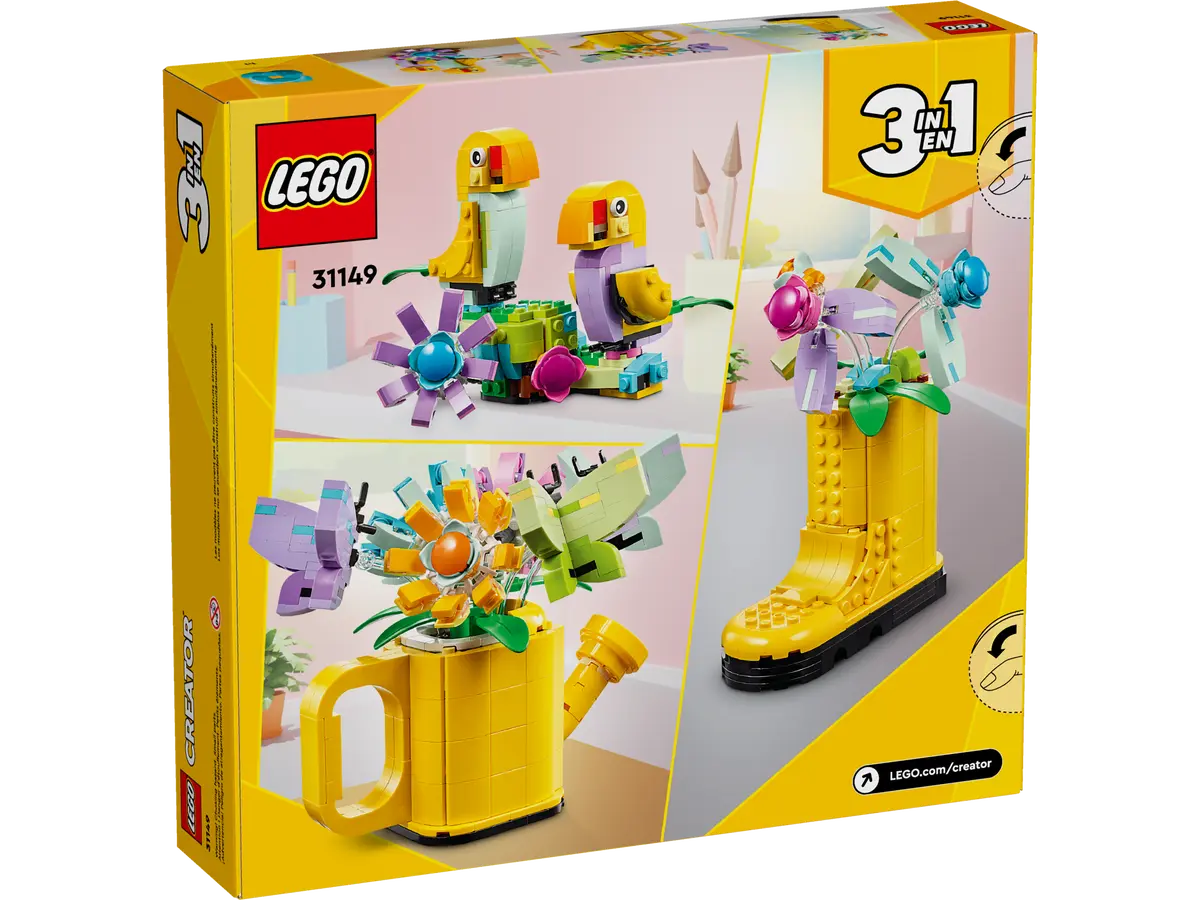 Lego Flowers in Watering Can 3 In 1