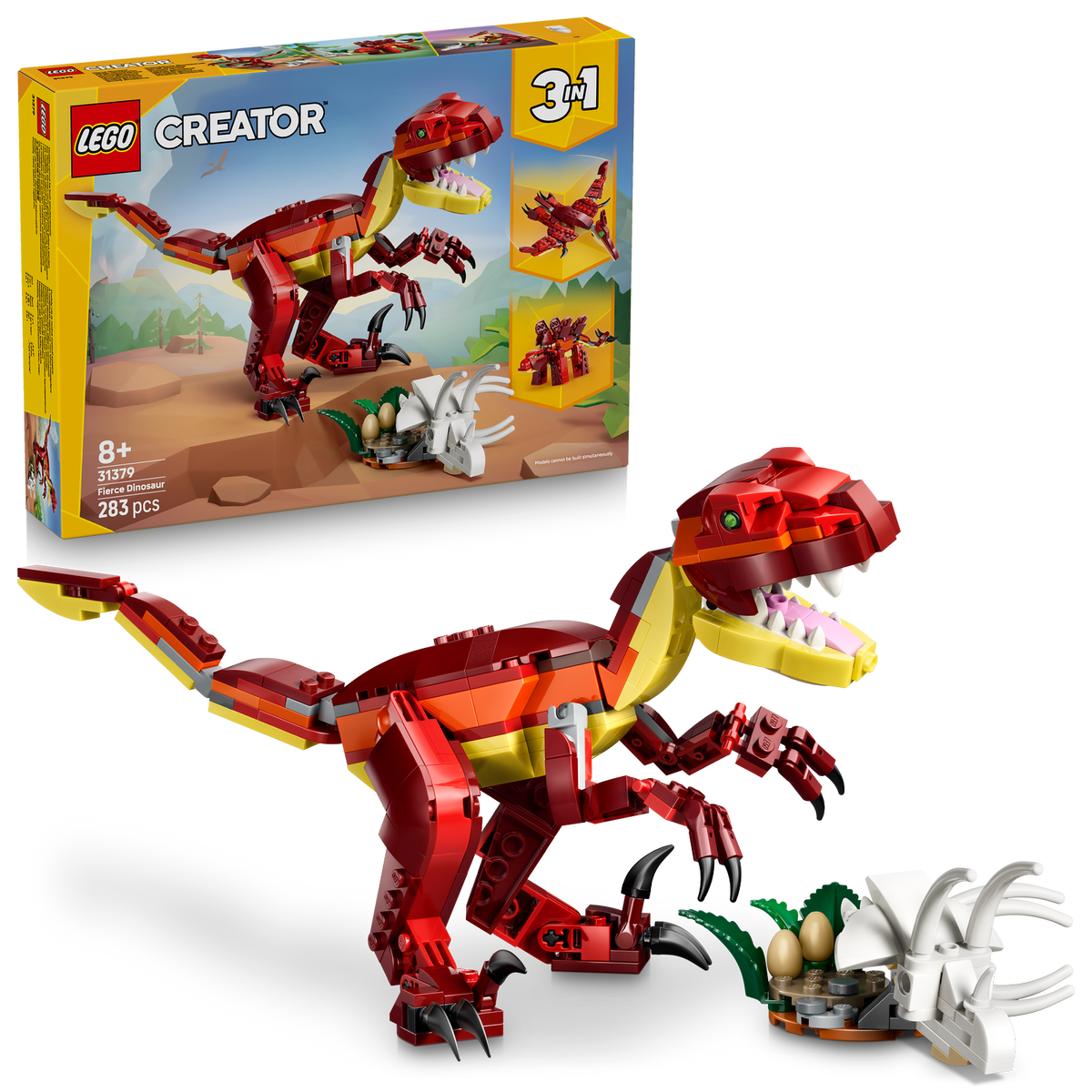 3 in 1 dinosaur lego set and packaging 