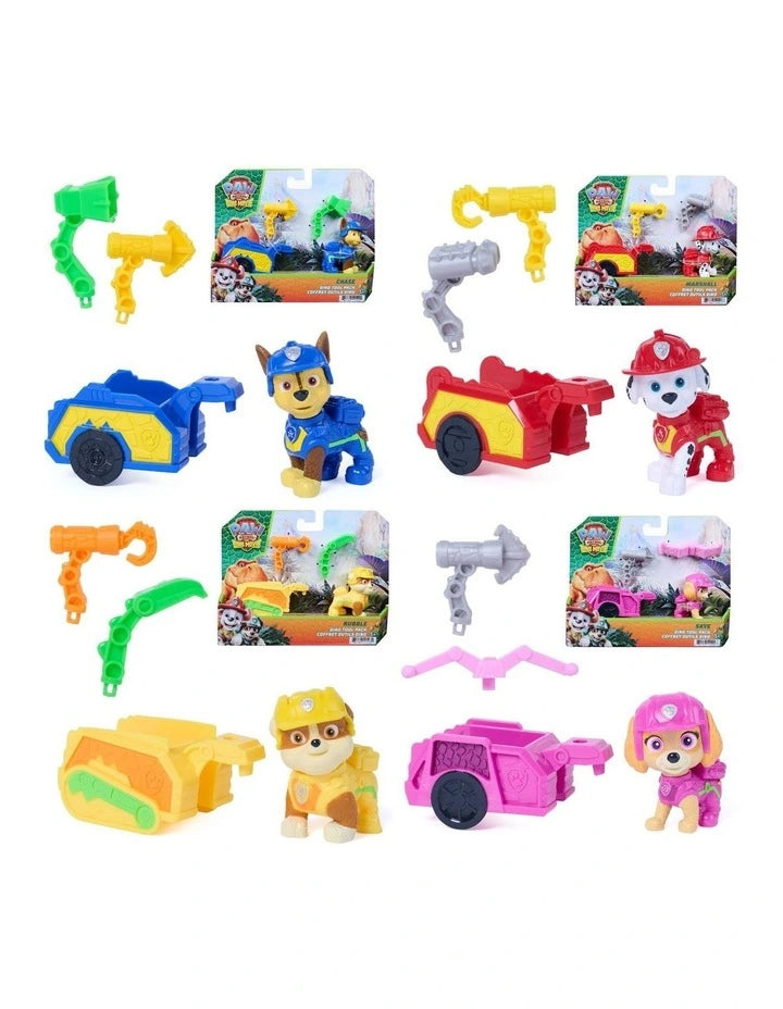 PAW Patrol The Dino Movie Dino Tool Pack Assorted – box and contents