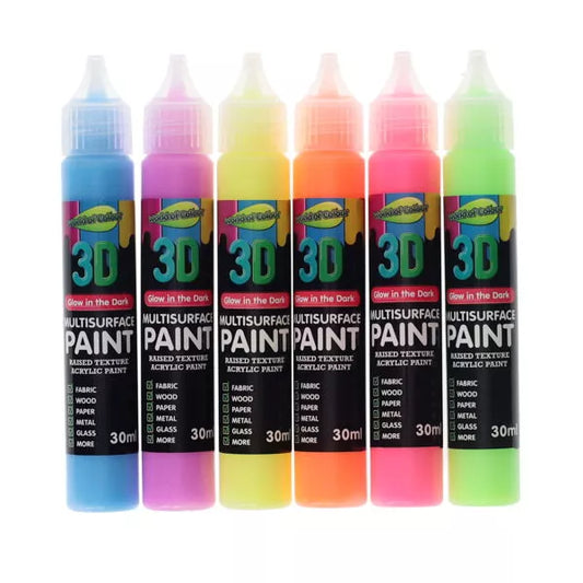 World of Colour 3D multi-surface glow in the dark paint 6 pack – view 2