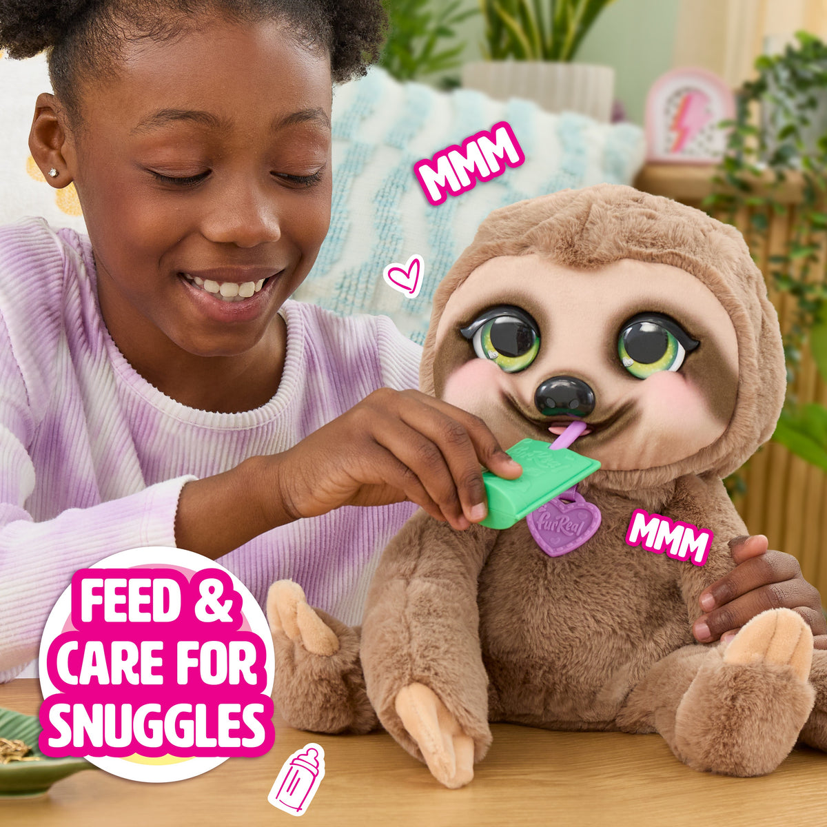 FurReal Snuggles the Smiling Sloth interactive plush with juice pouch – view 5