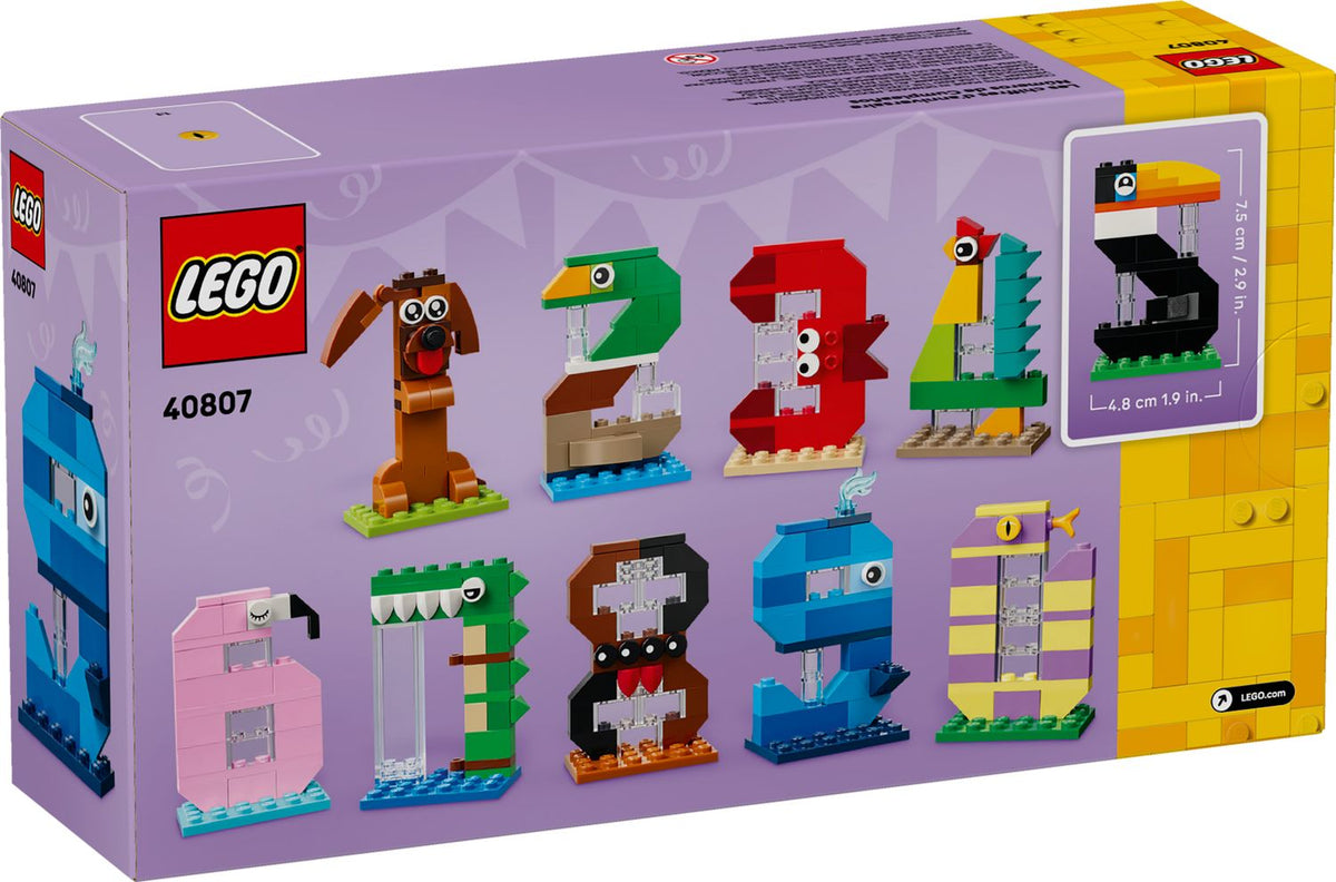 Toys at Foys - LEGO 40807 Birthday Numbers - box back