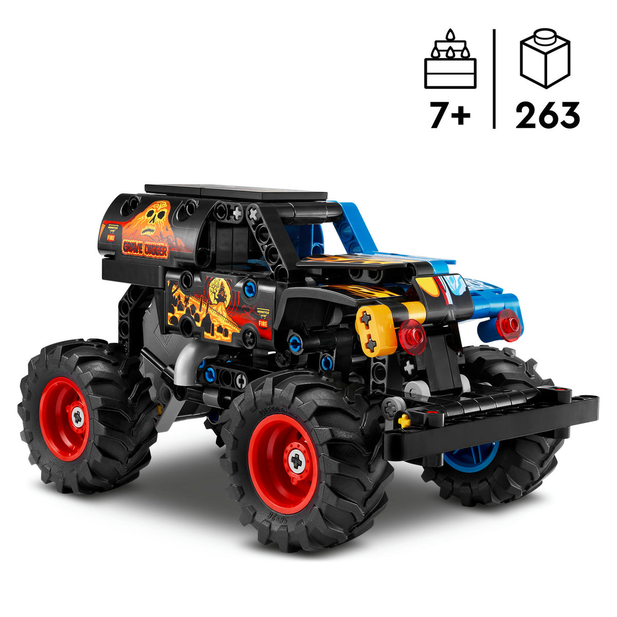 lego monster jam grave digger fire and ice 