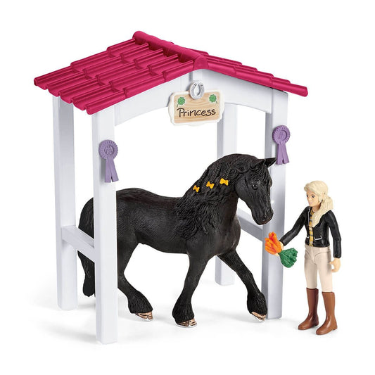 Schleich Horse Club 42437 Horse stall with Horse Club Tori &amp; Princess