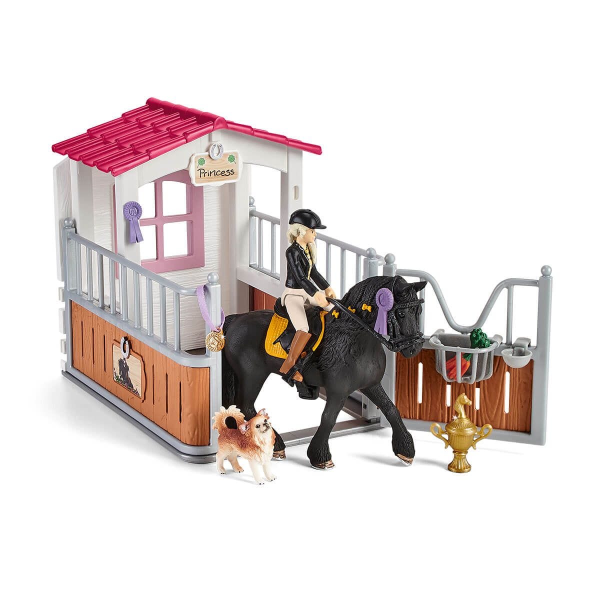 Schleich Horse Club 42437 Horse stall with Horse Club Tori &amp; Princess