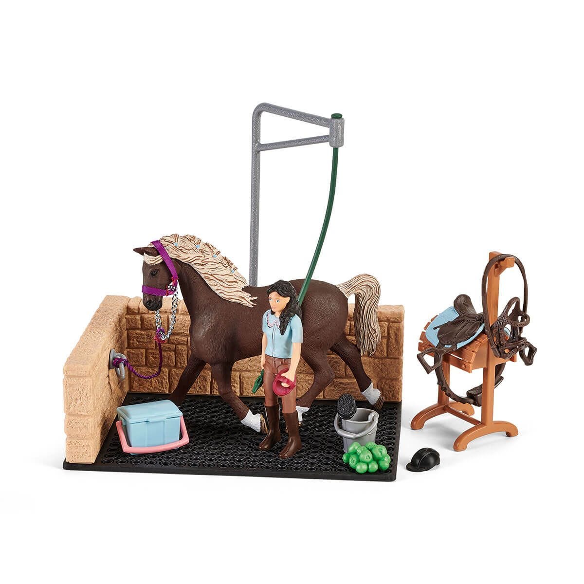 Schleich Horse Club 42438 Washing area with Horse Club Emily &amp; Luna