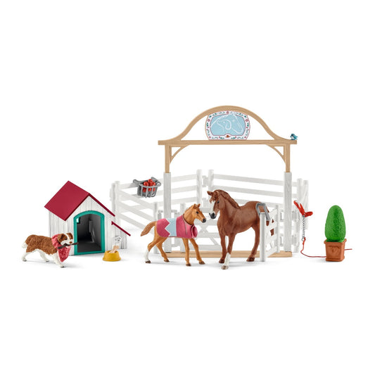 Schleich Hannah's Guest Horses With Ruby The Dog