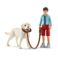 Schleich Walking W/Labrador Retriever