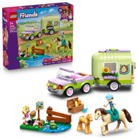 lego friends horse and baby foal trailer with box 