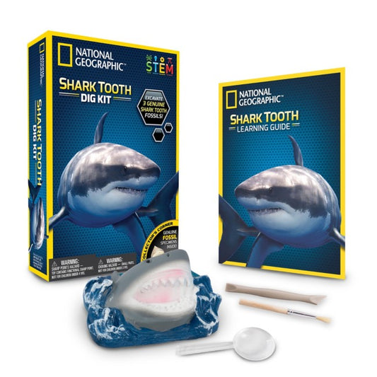 Bandai - National Geographic Shark Tooth Dig Kit