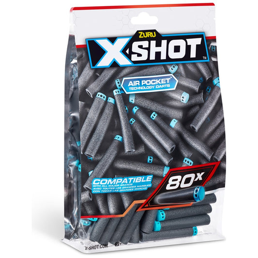 X Shot Refill 80 Dart Foil Bag