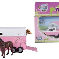 Kids Globe Pink Mitsubishi L200 with Horse Trailer