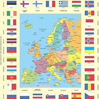 Europe Map and Flags Puzzle