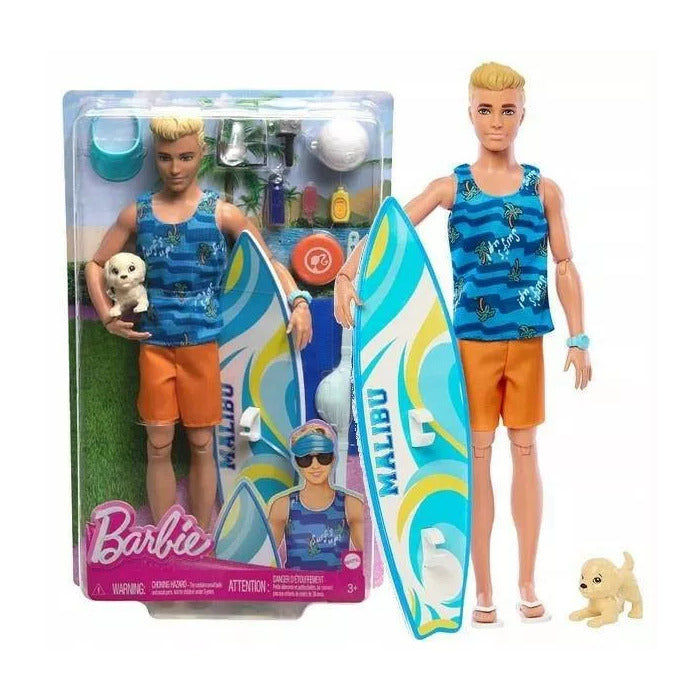 Barbie Poseable Blonde Ken Beach Doll